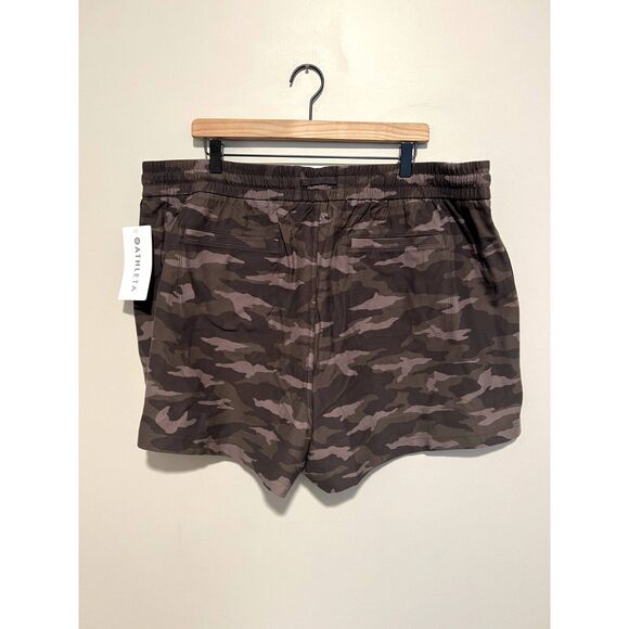 NWT Athleta Camo Farallon Shorts Drawstring Grey Green Plus Size 22 - Picture 6 of 11